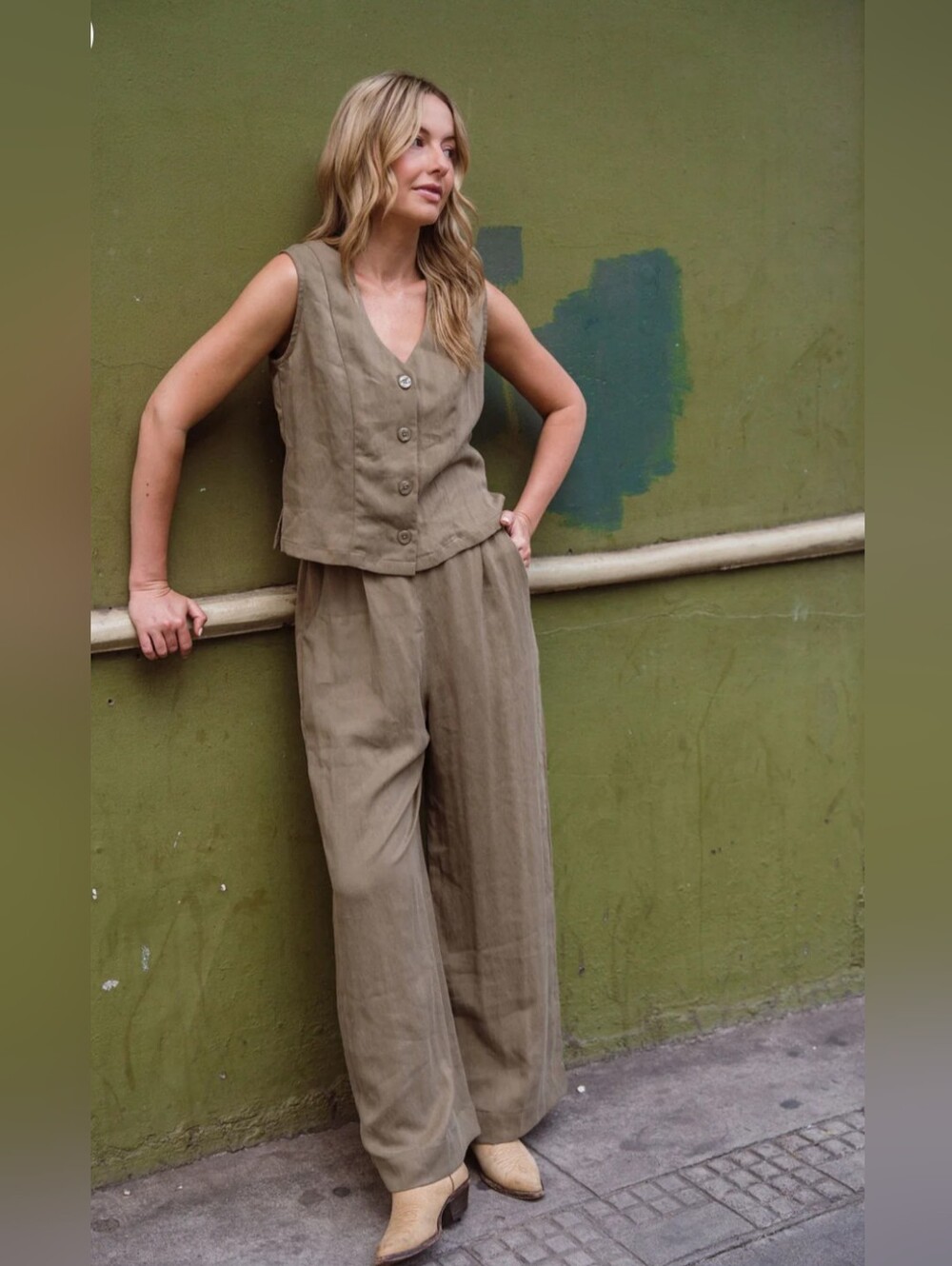 Liz Alig Tan Twill Pants